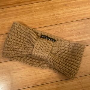 Acrylic knit headband.  Great for those chilly days! Camel color